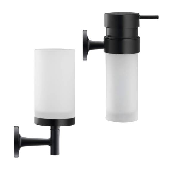 Набор Стакан Duravit Starck T 0099314600 черный + Дозатор 0099354600 черный