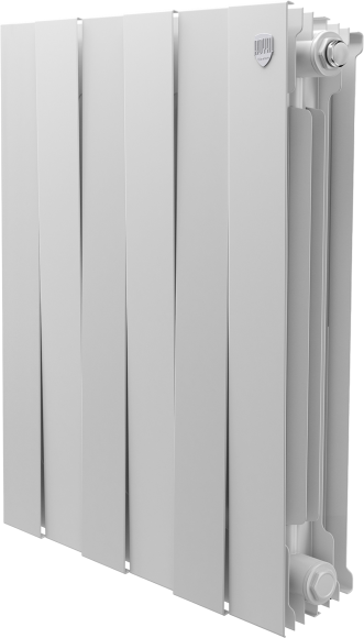 Радиатор биметаллический Royal Thermo Piano Forte 500 bianco traffico 6 секций, белый