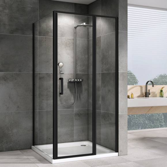 Душевой уголок Abber Sonnenstrand AG04100BS-S85B 85x100, профиль черный, стекло прозрачное