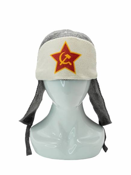 Банная Шапка Ушанка Звезда