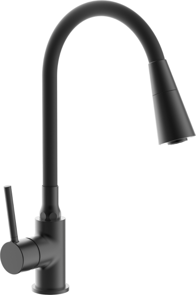 Смеситель для кухни Frap H44 F4044-6 с гибким изливом, черный
