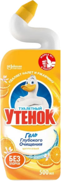 Универсальное моющее средство Туалетный утенок активный цитрус, 5 в 1, 0,5 л