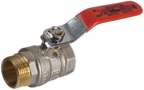 Шаровой кран TeRma RED 31022 3/4", вн-нар, ручка рычаг