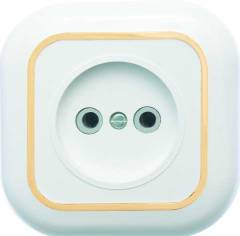 Розетка 1-м СП Валентина РС10-153 10А IP20 бел./зол. Кунцево 7652 Розетка 1-м СП Валентина РС10-153 10А IP20 бел./зол. Кунцево 7652