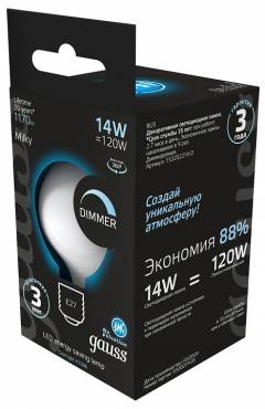 Лампа светодиодная Gauss Filament E27 14Вт 4100K 153202214-D Лампа светодиодная Gauss Filament E27 14Вт 4100K 153202214-D