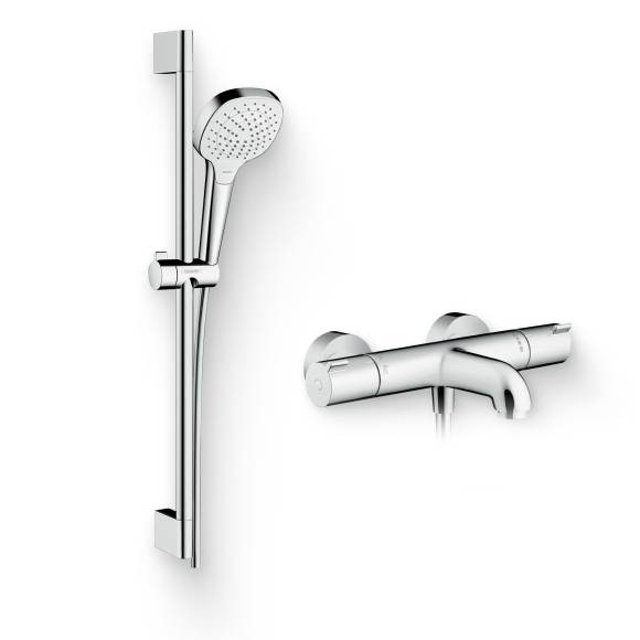 Душевой комплект Термостат Hansgrohe Ecostat 1001 CL ВМ 13201000 для ванны с душем + Гарнитур Croma Select E Vario 26582400