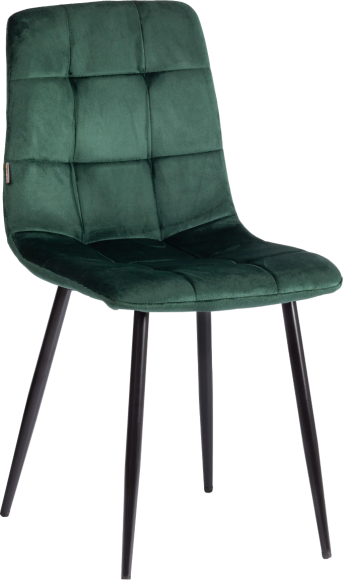 Комплект стульев TetChair Модерн Chilly (mod. JSC-220) велюр dark green HLR57, ножки черные, 4 шт.