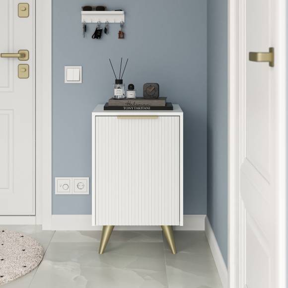 Тумба DIWO Краснодар, 45x71x43 см, белая, ручка золото