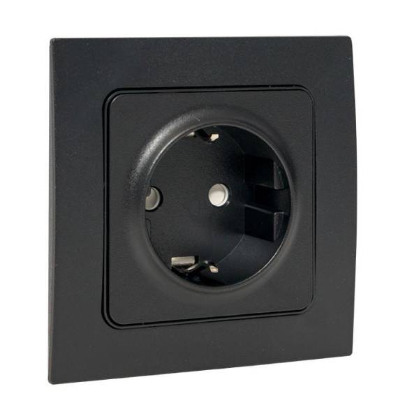 Розетка 1-м СП Стокгольм 16А с заземл. защ. шторки винтов. клеммы механизм черн. PROxima EKF EZR16-028-20 Розетка 1-м СП Стокгольм 16А с заземл. защ. шторки винтов. клеммы механизм черн. PROxima EKF EZR16-028-20