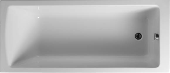 Акриловая ванна VitrA Neon 170x70 см, пристенная, белая, на ножках