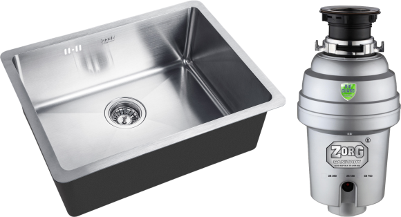 Комплект Мойка Zorg Inox HD 5844 + Измельчитель Inox D ZR-38 D