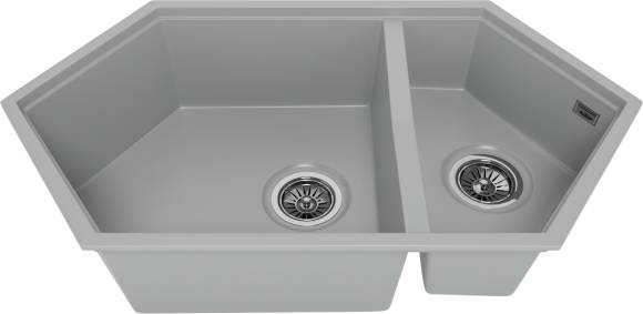 Мойка кухонная KitKraken Creek Creek Grey серая