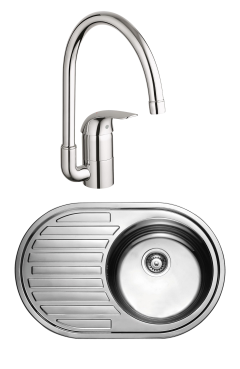 Комплект Мойка Kaiser KSS-7750 R + Смеситель Grohe Euroeco
