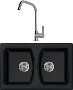Комплект Мойка FOSTO КМ 79-50 обсидиан + Смеситель MEGA City MG- ZRV104 хром Комплект Мойка FOSTO КМ 79-50 обсидиан + Смеситель MEGA City MG- ZRV104 хром