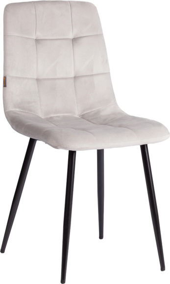 Комплект стульев TetChair Модерн Chilly (mod. JSC-220) велюр light grey HLR44, ножки черные, 4 шт.