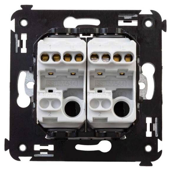 Выключатель 2-кл. 2мод. СП Avanti "Белое облако" 16А IP20 бел. DKC 4400104 Выключатель 2-кл. 2мод. СП Avanti "Белое облако" 16А IP20 бел. DKC 4400104