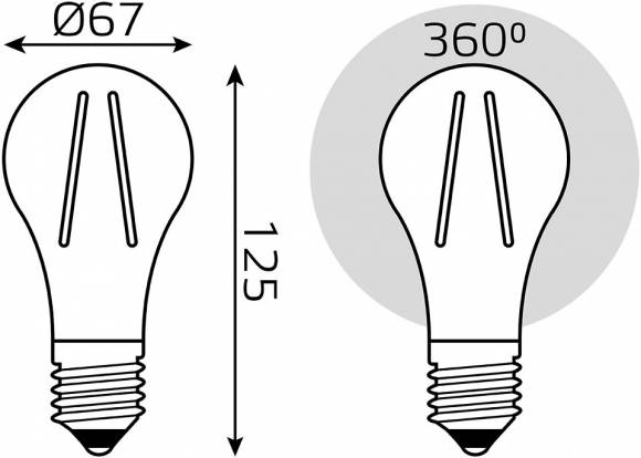 Лампа светодиодная Gauss Filament E27 30Вт 4100K 102902230 Лампа светодиодная Gauss Filament E27 30Вт 4100K 102902230