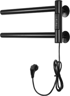 Полотенцесушитель электрический ARIS Крис ПСН-37-05д.ч 18х40, черный