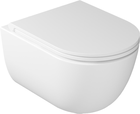 Унитаз подвесной Galassia Dream 7334 безободковый, сиденье 7330 с микролифтом, белый