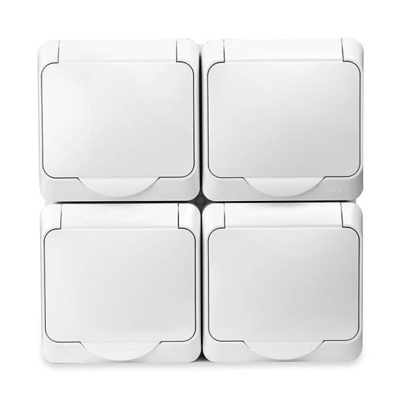 Розетка 4-м ОП Nix 16А IP54 250В с заземл. с крышкой бел. TOKOV ELECTRIC TKE-NX-R4Z-C01-IP54 Розетка 4-м ОП Nix 16А IP54 250В с заземл. с крышкой бел. TOKOV ELECTRIC TKE-NX-R4Z-C01-IP54