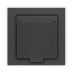 Розетка 1-м СП Афина 16А IP20 с заземл. с крышкой в сборе графит Universal A0029-Gr Розетка 1-м СП Афина 16А IP20 с заземл. с крышкой в сборе графит Universal A0029-Gr