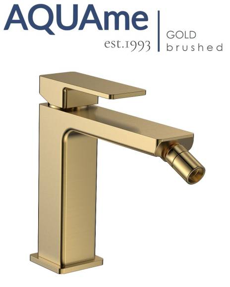 Смеситель для биде AQUAme Savona шлифованное золото AQM6816BG