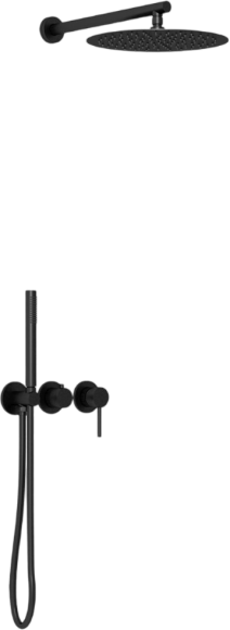 Душевой комплект Vincea Groove VSFW-4G01MB С ВНУТРЕННЕЙ ЧАСТЬЮ, черный