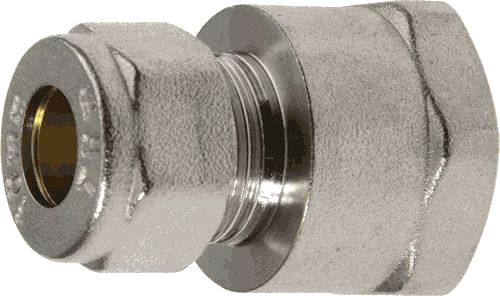 Муфта TeRma 06090 1/2" ВРx3/8" НР, с цангой