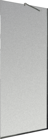 Душевая перегородка Maybahglass MGD-700-5у 79 см, профиль хром матовый, стекло сатин