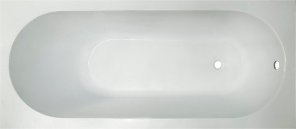Ванна из искусственного камня Marmo Bagno Лючия 170x70 см, пристенная, белая, на ножках