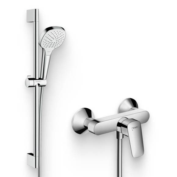 Душевой комплект Смеситель для душа Hansgrohe Logis 71600000 + Гарнитур Croma Select E Vario 26582400