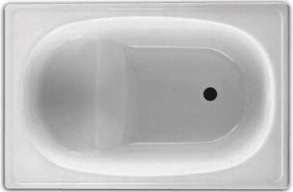 Стальная ванна BLB Europa mini Europa Mini B05E 105x70 см, пристенная, на ножках A05EROS30, с сиденьем