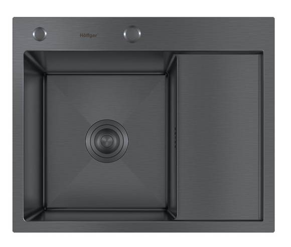 Мойка для кухни HOFFGER 5848L BLACK (Чаша слева)