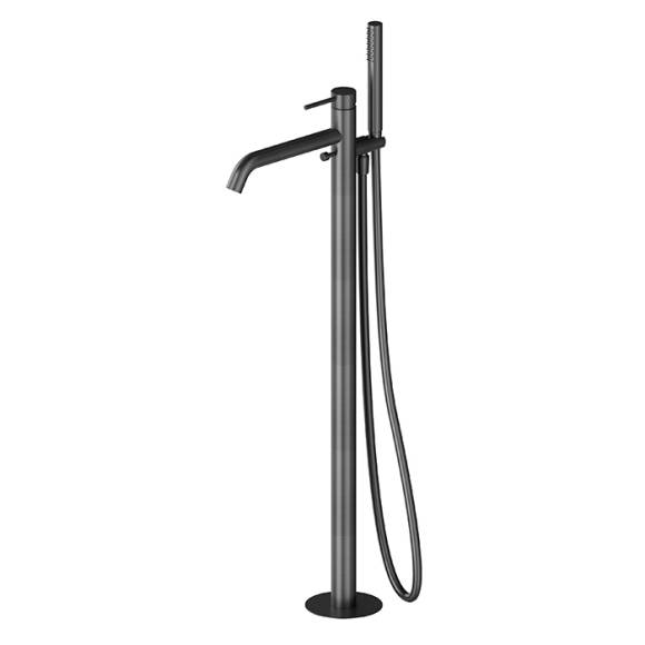 Напольный смеситель для ванны с душем Newform X-Steel 316 69684EX.59.064 С ВНУТРЕННЕЙ ЧАСТЬЮ, gun metal