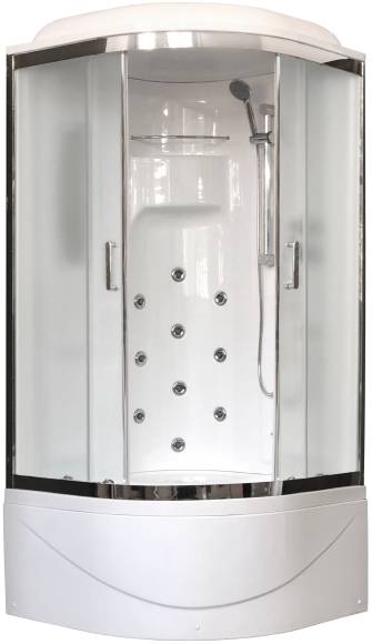 Душевая кабина Royal Bath NRW RB90NRW-C-CH с высоким поддоном, с сиденьем