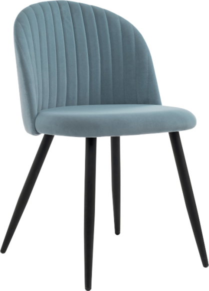 Стул Woodville Gabi 1 blue, ножки black