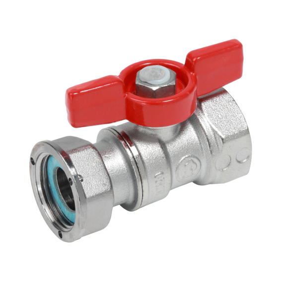 Шаровой кран Giacomini R251P R251PX005 3/4"x1", вн-вн, с накидной гайкой, ручка бабочка