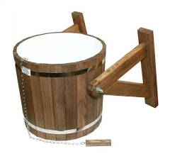 Обливное устройство с пластиковой вставкой 20л. дуб тёмный Вудсон