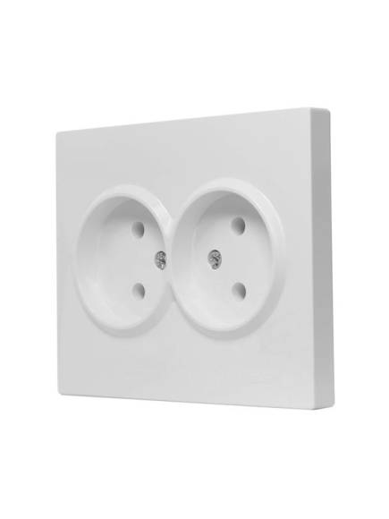 Розетка 2-м СП VESNA без заземл. ПБТ бел. LEZARD 742-0200-128B Розетка 2-м СП VESNA без заземл. ПБТ бел. LEZARD 742-0200-128B