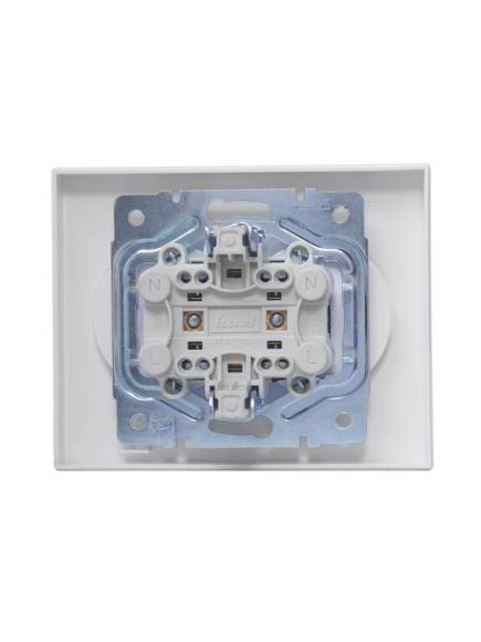 Розетка 2-м СП VESNA без заземл. ПБТ бел. LEZARD 742-0200-128B Розетка 2-м СП VESNA без заземл. ПБТ бел. LEZARD 742-0200-128B