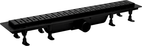 Душевой трап (лоток) Plastbrno DESIGN 6 SZA6750 с решеткой и опорами, черный