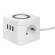 Удлинитель "Куб" 2х1.3м 3USB 2.4А+зарядное устройство 1кв.мм EKF UBA-CUB-3-WC