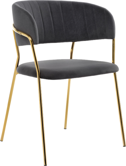 Стул Woodville Kamelia grey, ножки gold
