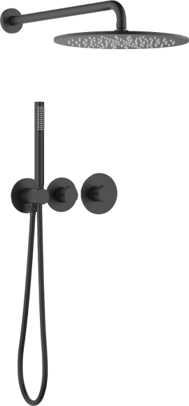 Душевой комплект Timo Saona SX-2359/03SM С ВНУТРЕННЕЙ ЧАСТЬЮ, с термостатом, черный