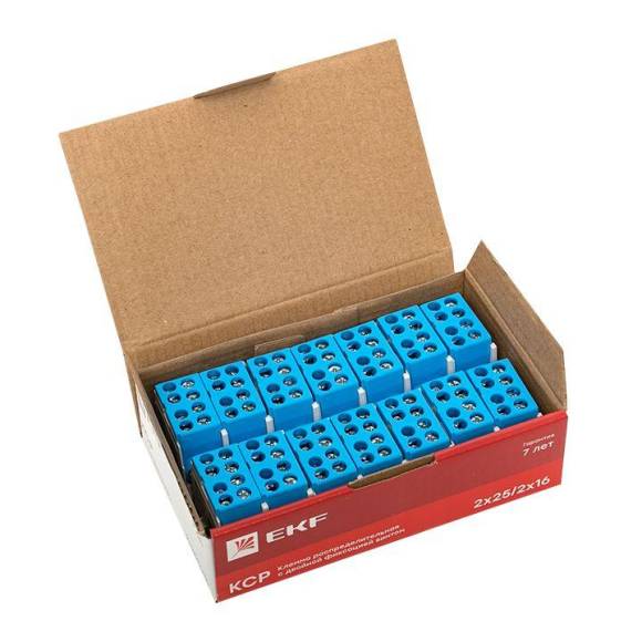 Клемма распределительная КСР с двойным винтом 2х25/2х16 син. PROxima EKF ksr-2.25-2.16-blue Клемма распределительная КСР с двойным винтом 2х25/2х16 син. PROxima EKF ksr-2.25-2.16-blue