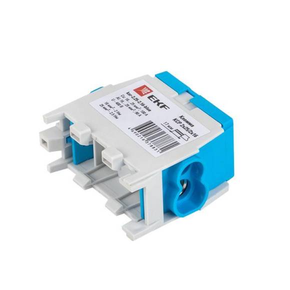 Клемма распределительная КСР с двойным винтом 2х25/2х16 син. PROxima EKF ksr-2.25-2.16-blue Клемма распределительная КСР с двойным винтом 2х25/2х16 син. PROxima EKF ksr-2.25-2.16-blue