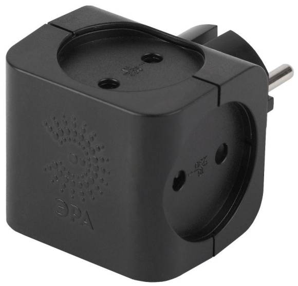 Разветвитель 4-м без заземл. 16А IP20 SP-4-B черн. Эра Б0008207 Разветвитель 4-м без заземл. 16А IP20 SP-4-B черн. Эра Б0008207