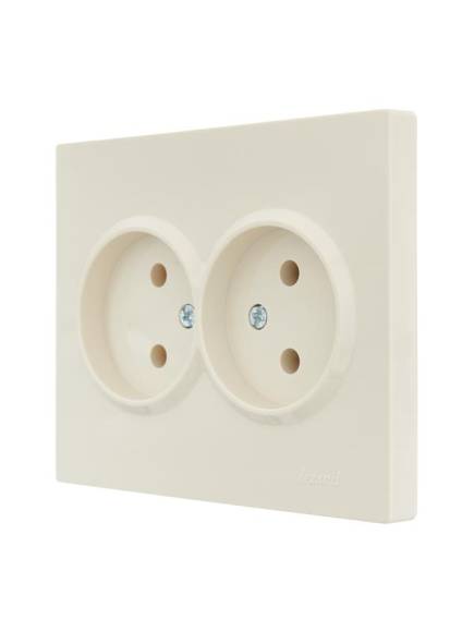 Розетка 2-м СП VESNA без заземл. ПБТ кремов. LEZARD 742-0300-128B Розетка 2-м СП VESNA без заземл. ПБТ кремов. LEZARD 742-0300-128B