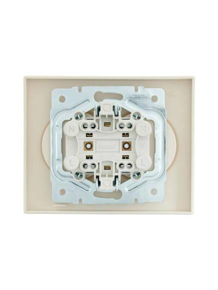 Розетка 2-м СП VESNA без заземл. ПБТ кремов. LEZARD 742-0300-128B Розетка 2-м СП VESNA без заземл. ПБТ кремов. LEZARD 742-0300-128B