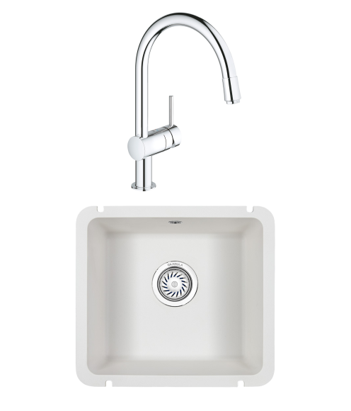 Комплект Мойка Granula 3601, арктик + Смеситель Grohe Minta 3291800E хром